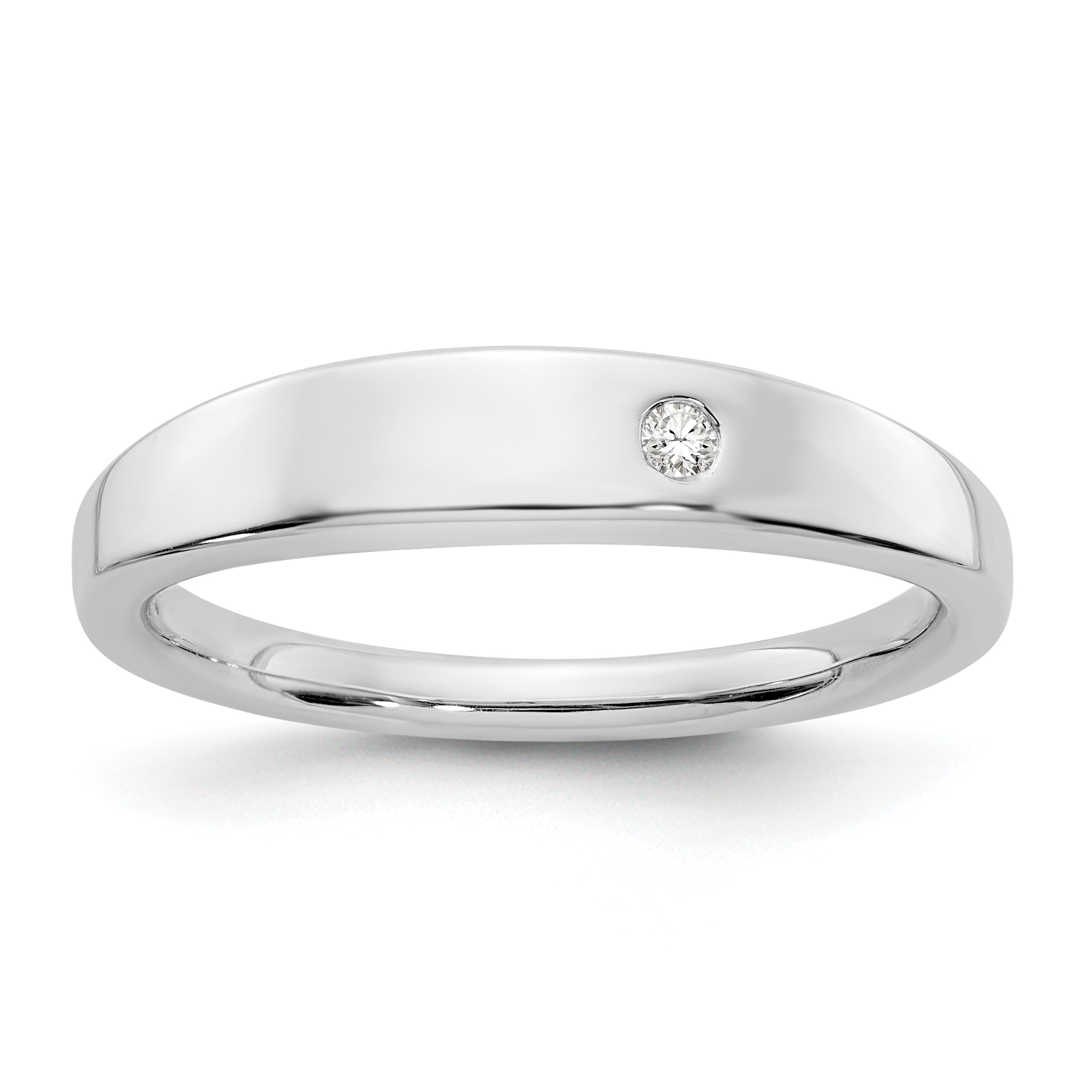 925 Sterling Silver Rhodium-Plated Diamond Ring 97$